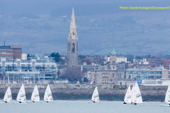 Laser Radial single-handers off Dun Laoghaire's East Pier on Day 3